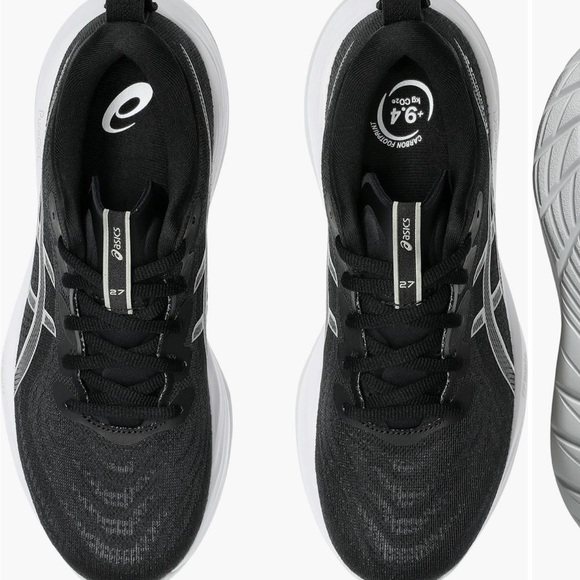 ASICS cumulus 27  Black and White Athletic Sneakers 7.5 - Picture 4 of 12